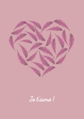 Coeur en plumes pour une douce d&eacute;claration